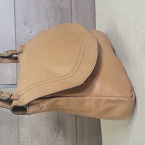 Vintage Frye Tan Leather Flap Front Shoulder Bag - Picture 3 of 13